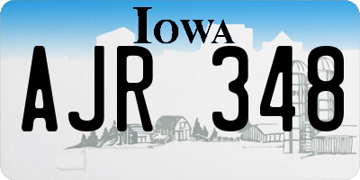 IA license plate AJR348
