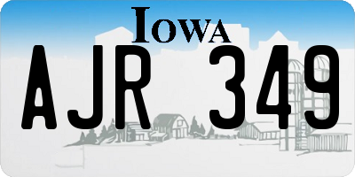IA license plate AJR349