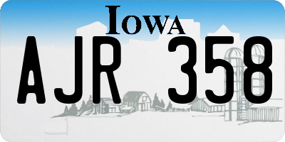 IA license plate AJR358