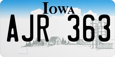 IA license plate AJR363
