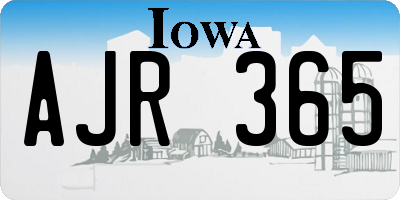 IA license plate AJR365