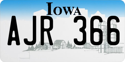 IA license plate AJR366