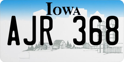 IA license plate AJR368