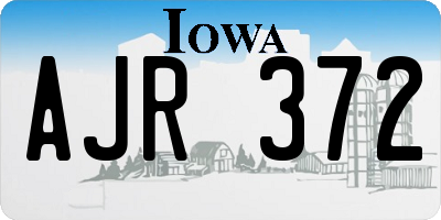 IA license plate AJR372