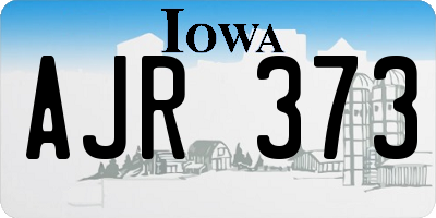 IA license plate AJR373