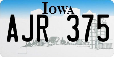 IA license plate AJR375