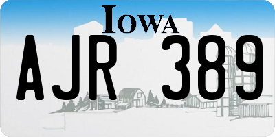 IA license plate AJR389