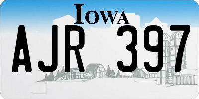 IA license plate AJR397