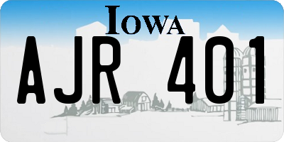IA license plate AJR401