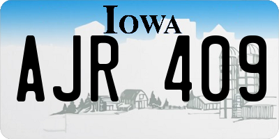 IA license plate AJR409