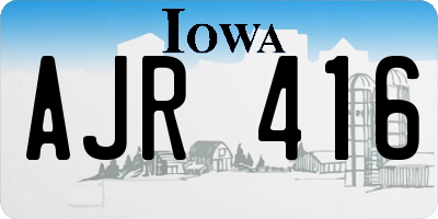 IA license plate AJR416