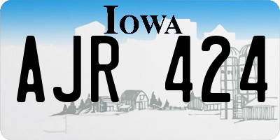 IA license plate AJR424