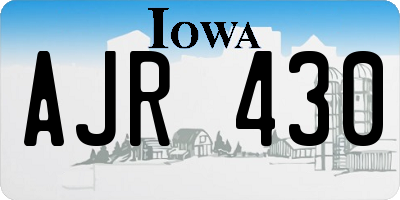 IA license plate AJR430