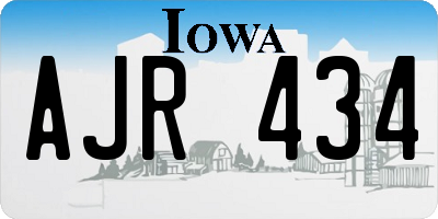 IA license plate AJR434