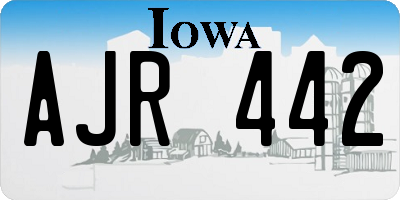 IA license plate AJR442