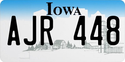 IA license plate AJR448