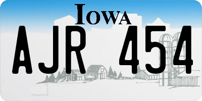IA license plate AJR454