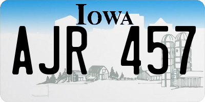 IA license plate AJR457