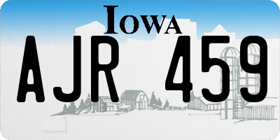 IA license plate AJR459