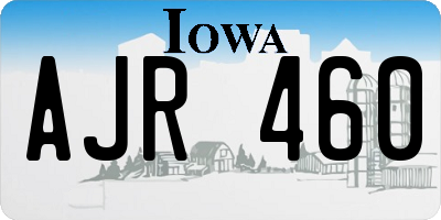 IA license plate AJR460