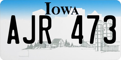 IA license plate AJR473