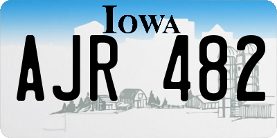 IA license plate AJR482
