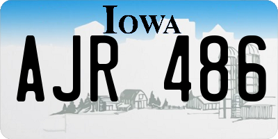 IA license plate AJR486