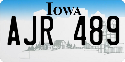 IA license plate AJR489
