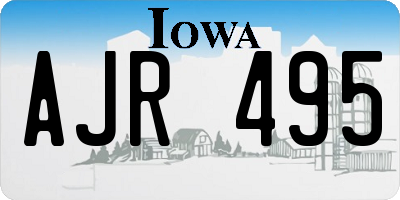 IA license plate AJR495