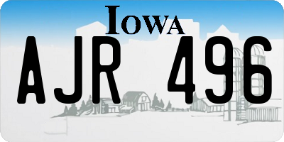 IA license plate AJR496