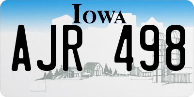 IA license plate AJR498