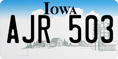 IA license plate AJR503