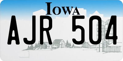IA license plate AJR504