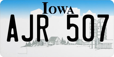 IA license plate AJR507