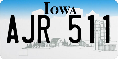 IA license plate AJR511