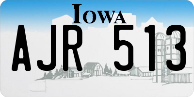 IA license plate AJR513