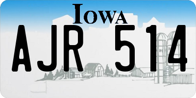 IA license plate AJR514