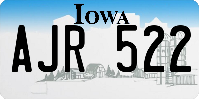 IA license plate AJR522