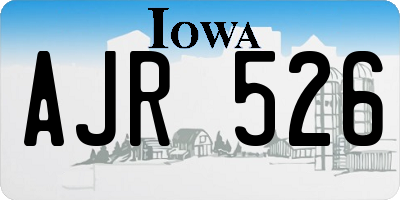 IA license plate AJR526