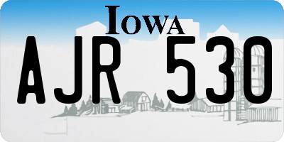 IA license plate AJR530