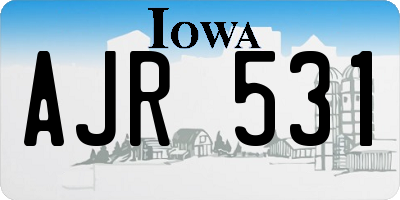 IA license plate AJR531