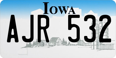 IA license plate AJR532