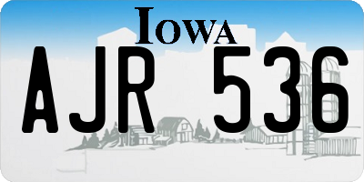 IA license plate AJR536