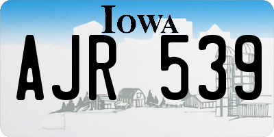 IA license plate AJR539