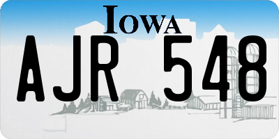 IA license plate AJR548