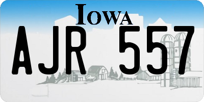 IA license plate AJR557