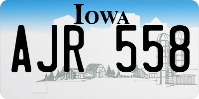 IA license plate AJR558