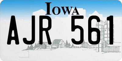 IA license plate AJR561