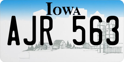 IA license plate AJR563