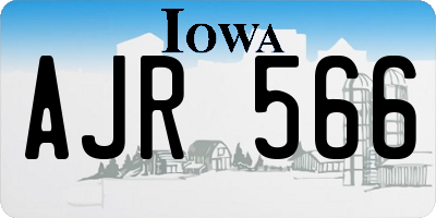 IA license plate AJR566